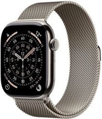 Smartwatch Apple Watch 11 GPS + Cellular 46mm Natural Titanium Milanese Loop M/L Szary (MFD04ET/A). Szare zegarki smartwatch Apple, bez wzorów. Za 4,011.56 zł.
