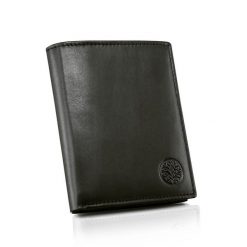Portfel skórzany BETLEWSKI BPM-NVTC-300 CZARNY. Czarne portfele męskie Betlewski, bez wzorów, ze skóry. Za 129.99 zł.