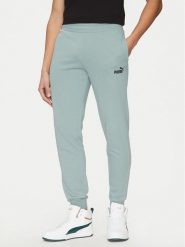 Puma Spodnie dresowe Ess No. 1 Logo 682609 Zielony Regular Fit. Zielone spodnie sportowe męskie Puma, m, bez wzorów, z dresówki. Za 109.99 zł.