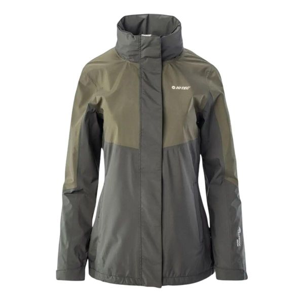 Damska Kurtka Temucio. Brązowe kurtki sportowe damskie Hi-tec, m, bez wzorów, z materiału, bez ramiączek, z kapturem, trekkingowe. Za 289.99 zł.