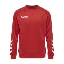 Bluza do piłki ręcznej dla dorosłych Hummel Promo Poly Sweatshirt. Czerwone bluzy sportowe męskie Hummel, xl, bez wzorów, bez kaptura, do piłki ręcznej. Za 137.50 zł.