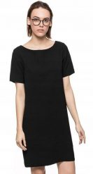 TOM TAILOR O-SHAPE DRESS DAMSKA SUKIENKA 5018496.00.75 COL. 2999. Sukienki damskie Tom Tailor, na co dzień, s, bez wzorów, eleganckie, bez kołnierzyka, bez ramiączek, mini, proste. W wyprzedaży za 59.99 zł.