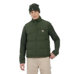 Kurtka puchowa bez rękawów Protest Pilot. Zielone kurtki męskie Protest, bez wzorów, z puchu, sportowe, bez kaptura. Za 425.50 zł.