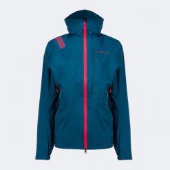 Kurtka przeciwdeszczowa damska La Sportiva Crizzle EVO Shell. Niebieskie kurtki sportowe damskie La Sportiva, na jesień, s, bez wzorów, z materiału, bez ramiączek, bez kaptura. Za 819.99 zł.