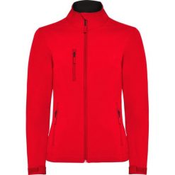 Damska Kurtka Soft Shell Nebraska. Czerwone kurtki sportowe damskie ROLY, s, bez wzorów, bez ramiączek, bez kaptura, trekkingowe. Za 138.99 zł.
