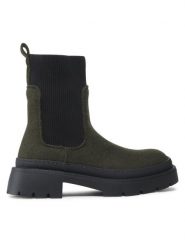 Jenny Fairy Sztyblety H13096-20 Khaki. Brązowe botki damskie Jenny Fairy, bez wzorów, bez obcasa, na płaskiej podeszwie, bez zapięcia. Za 139.99 zł.