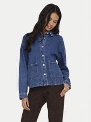 ONLY Kurtka jeansowa Lara 15372651 Granatowy Regular Fit. Niebieskie kurtki damskie ONLY, m, bez wzorów, z jeansu, bez kaptura. Za 189.99 zł.