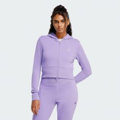 Bluza Seasonal Essentials French Terry Full-Zip. Czerwone bluzy damskie Adidas, xl, bez wzorów, bez ramiączek. Za 259.00 zł.