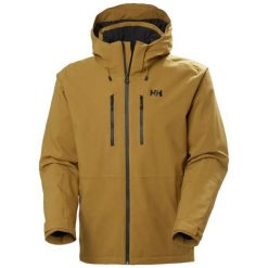 Kurtka narciarska Helly Hansen Juniper 3.0. Brązowe kurtki sportowe męskie Helly Hansen, m, bez wzorów, z poliesteru, bez kaptura, narciarskie, primaloft. Za 1,202.50 zł.