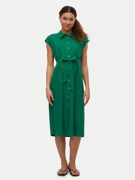 Vero Moda Sukienka koszulowa Mymilo 10282532 Zielony Regular Fit. Zielone sukienki damskie Vero Moda, s, bez wzorów, z wiskozy, bez kołnierzyka, bez ramiączek, koszulowe. Za 159.99 zł.