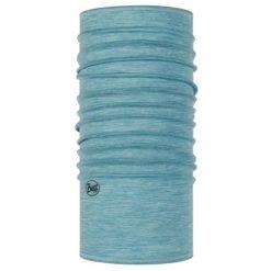 Komin chusta wielofunkcyjna z wełny merino lightweight. Niebieskie szaliki męskie Buff, bez wzorów, z wełny. Za 129.90 zł.