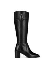 Sergio Bardi Kozaki WI34-ANDRE-01SB Czarny. Czarne kozaki damskie Sergio Bardi, bez wzorów, ze skóry, bez obcasa, na słupku, bez zapięcia. Za 349.99 zł.