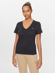 Gant T-Shirt Shield 4200750 Czarny Regular Fit. Czarne t-shirty damskie GANT, l, bez wzorów, z bawełny, bez kołnierzyka, bez ramiączek. Za 149.99 zł.