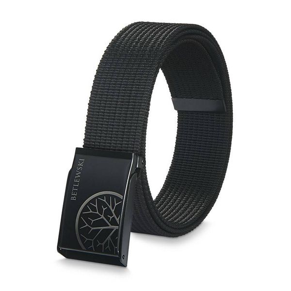 Pasek parciany BETLEWSKI PRC-01_CZ-3 XL czarny. Czarne paski męskie Betlewski, z materiału. Za 39.99 zł.