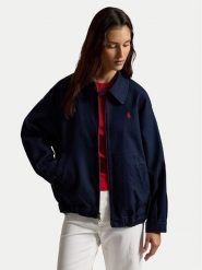 Polo Ralph Lauren Kurtka przejściowa 211A96311002 Granatowy Oversize. Niebieskie kurtki damskie Polo Ralph Lauren, xs, bez wzorów, z bawełny, bez kaptura. Za 1,699.00 zł.