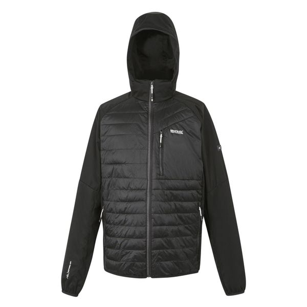 Kurtka hybrydowa męska Andreson Pro. Czarne kurtki męskie Regatta, l, bez wzorów, z materiału, z kapturem. Za 149.99 zł.