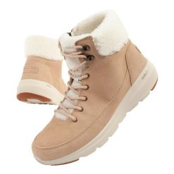 Buty zimowe sportowe damskie Skechers Glacial Ultra-Woodlands. Brązowe obuwie sportowe damskie Skechers, na zimę, bez wzorów, ze skóry, bez zapięcia, trekkingowe, Skechers Sport. Za 249.00 zł.