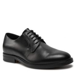 Półbuty BOSS. Czarne buty wizytowe męskie Boss, bez wzorów, bez obcasa, bez zapięcia. Za 3,169.00 zł.