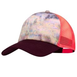 Czapka z daszkiem damska Buff Trucker Cap. Fioletowe czapki damskie Buff, bez wzorów, z elastanu, sportowe. Za 99.99 zł.