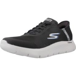 Buty sportowe Sneakersy męskie, Slip-Ins: Go Walk Flex - Hands Up. Czarne buty sportowe męskie Skechers, bez wzorów, bez zapięcia. Za 299.99 zł.
