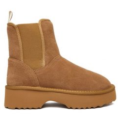 Śniegowce Liu Jo. Brązowe śniegowce damskie Liu Jo, bez zapięcia. Za 429.99 zł.