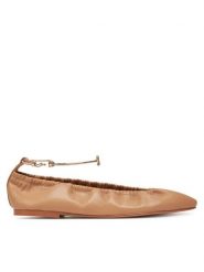 TWINSET Baleriny 251TCP150 Brązowy. Brązowe balerinki damskie Twinset, bez wzorów, ze skóry, bez obcasa, bez zapięcia. Za 399.99 zł.