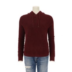 Second life - Damska bordowa bluza z kapturem - Stan bardzo dobry. Czerwone bluzy damskie Ralph Lauren, bez wzorów, bez ramiączek, z kapturem. Za 127.76 zł.