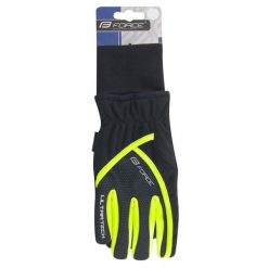 Rękawiczki rowerowe zimowe dla dorosłych Force Ultra Tech. Czarne rękawiczki damskie FORCE, na zimę, bez wzorów. Za 139.00 zł.