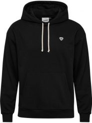 Bluza z kapturem Hummel Bee. Czarne bluzy damskie Hummel, xs, z aplikacjami, z bawełny, bez ramiączek, z kapturem. Za 281.30 zł.