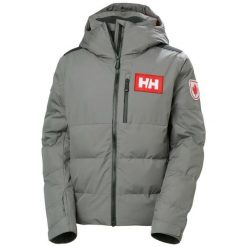 Damska kurtka narciarska z kapturem Helly Hansen Kvitfjell Race. Szare kurtki sportowe damskie Helly Hansen, l, bez wzorów, z dzianiny, bez ramiączek, z kapturem, narciarskie. Za 1,612.00 zł.