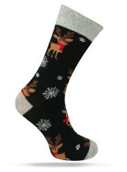 Świąteczne Skarpetki - Alties - Renifer, Płatki Śniegu. Skarpety męskie Alties, bez wzorów, z bawełny. Za 19.90 zł.