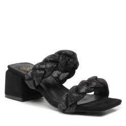 Klapki Alma Blue. Czarne klapki damskie Alma Blue, bez wzorów, bez obcasa, bez zapięcia. Za 259.99 zł.