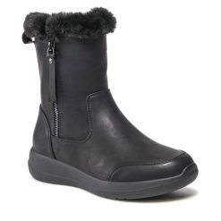 Botki Clara Barson. Czarne botki damskie Clara Barson, bez wzorów, bez obcasa, na płaskiej podeszwie, bez zapięcia. Za 101.99 zł.