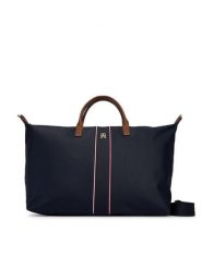 Tommy Hilfiger Torebka Popette Weekender Corp AW0AW18529 Niebieski. Niebieskie shopperki damskie Tommy Hilfiger, bez wzorów, z materiału, bez dodatków. Za 649.99 zł.