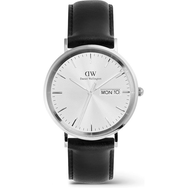 Daniel Wellington Mężczyźni zegarek Daniel Wellington Classic Day Display srebrny - stal nierdzewna i skóra Zegarki męskie 1 ct Męskie. Szare zegarki męskie Daniel Wellington, bez wzorów, z materiału, srebrne. Za 795.99 zł.