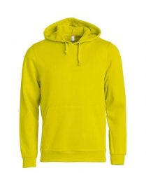 Clique Basic Hoody bluza z kapturem unisex w kolorze visibility yellow. Żółte bluzy damskie CLIQUE, uniwersalny, bez wzorów, z bawełny, bez ramiączek, z kapturem. Za 172.75 zł.
