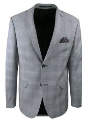 Lekka, Wełniana Marynarka - MEN'SFIELD - Popielata, Delikatna Kratka. Szare garnitury męskie MEN'SFIELD, na wiosnę, m, bez wzorów, z materiału, eleganckie. Za 675.00 zł.