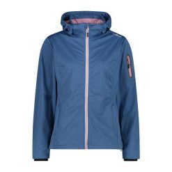 Damska wodoodporna kurtka z kapturem CMP. Niebieskie kurtki sportowe damskie CMP, xs, bez wzorów, bez ramiączek, z kapturem, trekkingowe. Za 371.50 zł.