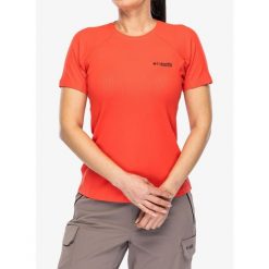 Koszulka damska Columbia DriVenture Short Sleeve. Czerwone bluzki damskie Columbia, bez wzorów, sportowe, bez kołnierzyka, bez ramiączek. Za 230.99 zł.