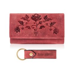 Zestaw prezentowy ZUP-95 skórzany PAOLO PERUZZI czerwony. Czerwone portfele damskie Paolo Peruzzi, ze skóry. Za 109.99 zł.