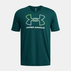 T-Shirt Koszulka Męska Under Armour Sportowa. Zielone koszulki sportowe męskie Under Armour, m, bez wzorów, bez ramiączek, na fitness i siłownię. Za 129.99 zł.