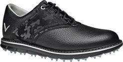 CALLAWAY morele Buty golfowe Callaway Lux M597 (męskie, roz. 42.5, czarne). Czarne buty sportowe męskie CALLAWAY, bez wzorów, bez zapięcia, na golfa. Za 824.25 zł.