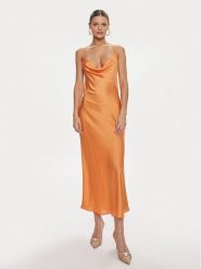 Guess Sukienka koktajlowa W3GK85 WD8G2 Pomarańczowy Slim Fit. Brązowe sukienki damskie Guess, xl, z aplikacjami, z syntetyku, wizytowe, bez kołnierzyka, bez ramiączek. Za 969.99 zł.