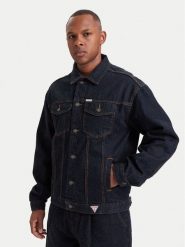 Guess Jeans Kurtka jeansowa M6YN38 D1314 Granatowy Oversize. Niebieskie kurtki męskie Guess Jeans, m, z aplikacjami, z bawełny, bez kaptura. Za 519.99 zł.