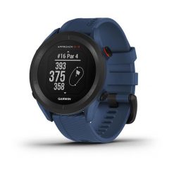 Zegarek GPS do golfa Approach S12, niebieski. Niebieskie zegarki męskie Garmin, bez wzorów, metalowe. Za 519.99 zł.