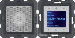 Radio Hager Touch DAB+ z głośnikiem antracyt mat, (29801606). Radia Hager. Za 676.96 zł.