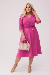 Elegancka amarantowa żakietowa sukienka Marietta XXL OVERSIZE WIOSNA. Czerwone sukienki damskie Moda Size Plus Iwanek, do pracy, na wiosnę, l, bez wzorów, z elastanu, biznesowe, bez kołnierzyka, bez ramiączek, mini, oversize. Za 325.00 zł.