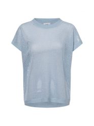 Nümph Sweter z krótkim rękawem - Numona Darlene Kobiety niebieski, XS. Niebieskie swetry nierozpinane damskie Nümph, xs, bez wzorów, z dzianiny, bez kołnierzyka, bez ramiączek. Za 199.95 zł.