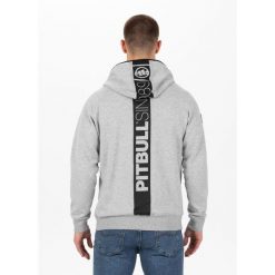 Bluza męska Pitbull rozpinana z kapturem Hermes. Zielone bluzy męskie PITBULL, m, bez wzorów, z kapturem, na fitness i siłownię. W wyprzedaży za 249.00 zł.