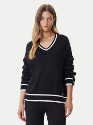 Liu Jo Sport Sweter TF5229 MS59L Czarny Regular Fit. Czarne swetry nierozpinane damskie Liu Jo Sport, l, bez wzorów, z syntetyku, sportowe, bez kołnierzyka, bez ramiączek. Za 719.99 zł.